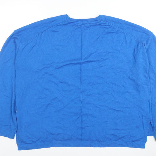 Hush Women’s Blue Wool Blend Relaxed Fit Pullover Jumper Size S