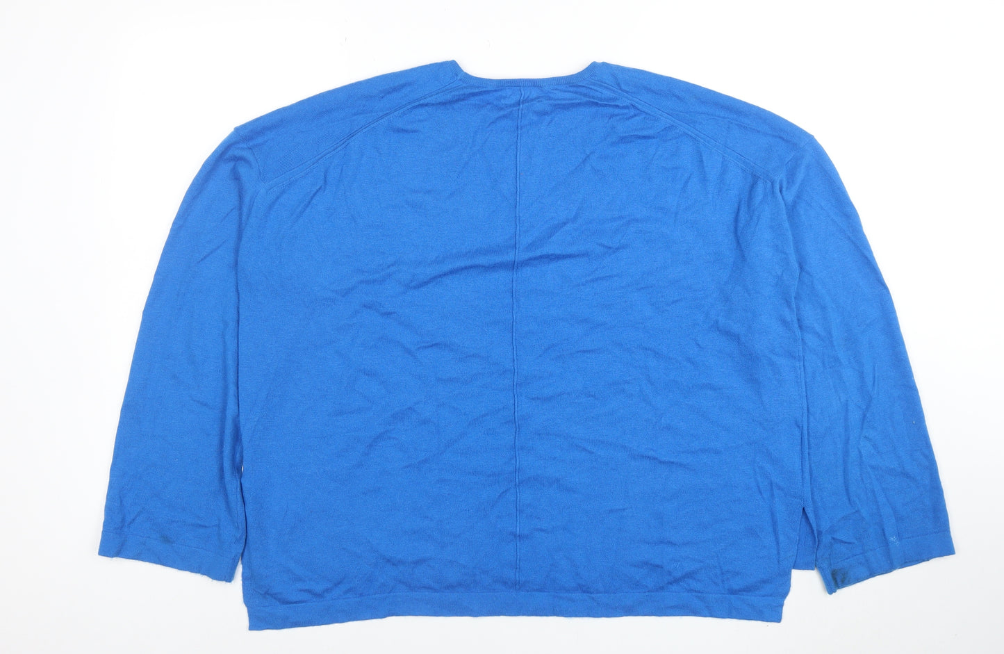 Hush Women’s Blue Wool Blend Relaxed Fit Pullover Jumper Size S