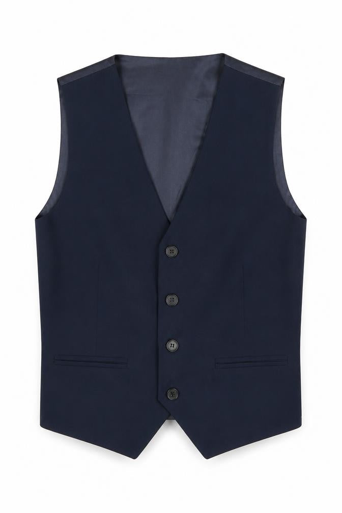 ROCO Teens Navy Blue Tuxedo Suit Waistcoat Size 12 Formal Lined