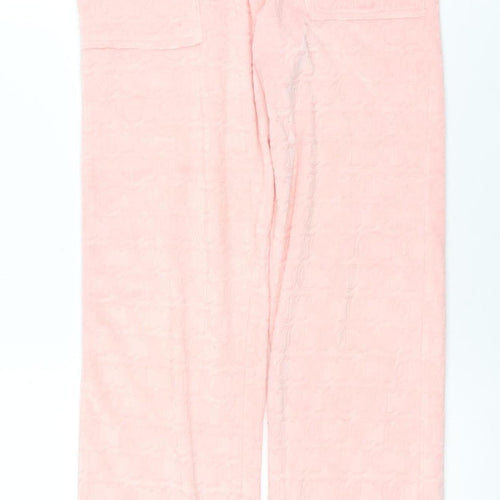 Juicy Couture Girls Pink Velour Sweatpants 10-11 Years Elastic Waist