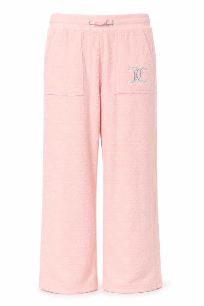 Juicy Couture Girls Pink Velour Sweatpants 10-11 Years Elastic Waist