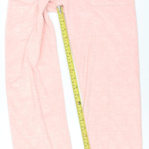 Juicy Couture Girls Pink Velour Sweatpants 10-11 Years Elastic Waist