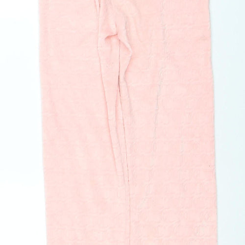 Juicy Couture Girls Pink Velour Sweatpants 10-11 Years Elastic Waist