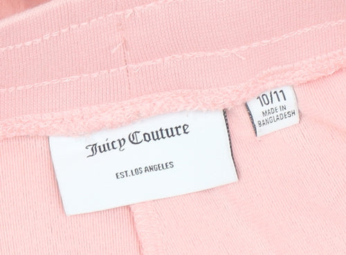 Juicy Couture Girls Pink Velour Sweatpants 10-11 Years Elastic Waist