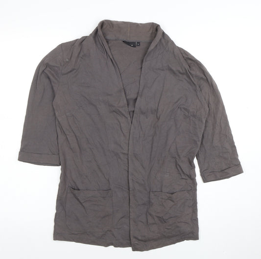 Next Women Brown 3/4 Sleeve Cotton Tunic Blouse Size 12