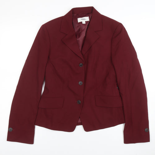 Marks and Spencer Women's Red Size 8 Tailored Blazer Jacket
