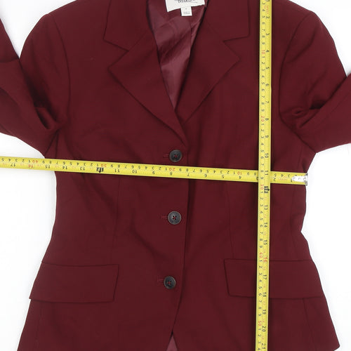 Marks and Spencer Women's Red Size 8 Tailored Blazer Jacket