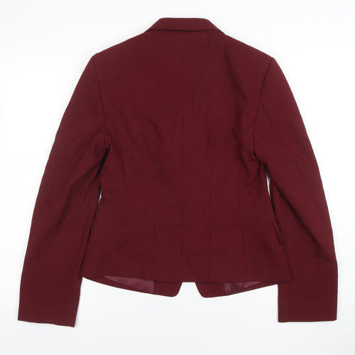 Marks and Spencer Women's Red Size 8 Tailored Blazer Jacket