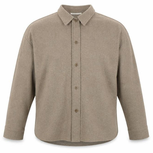 Uniqlo Men Beige Flannel Button Jacket M Lined Casual