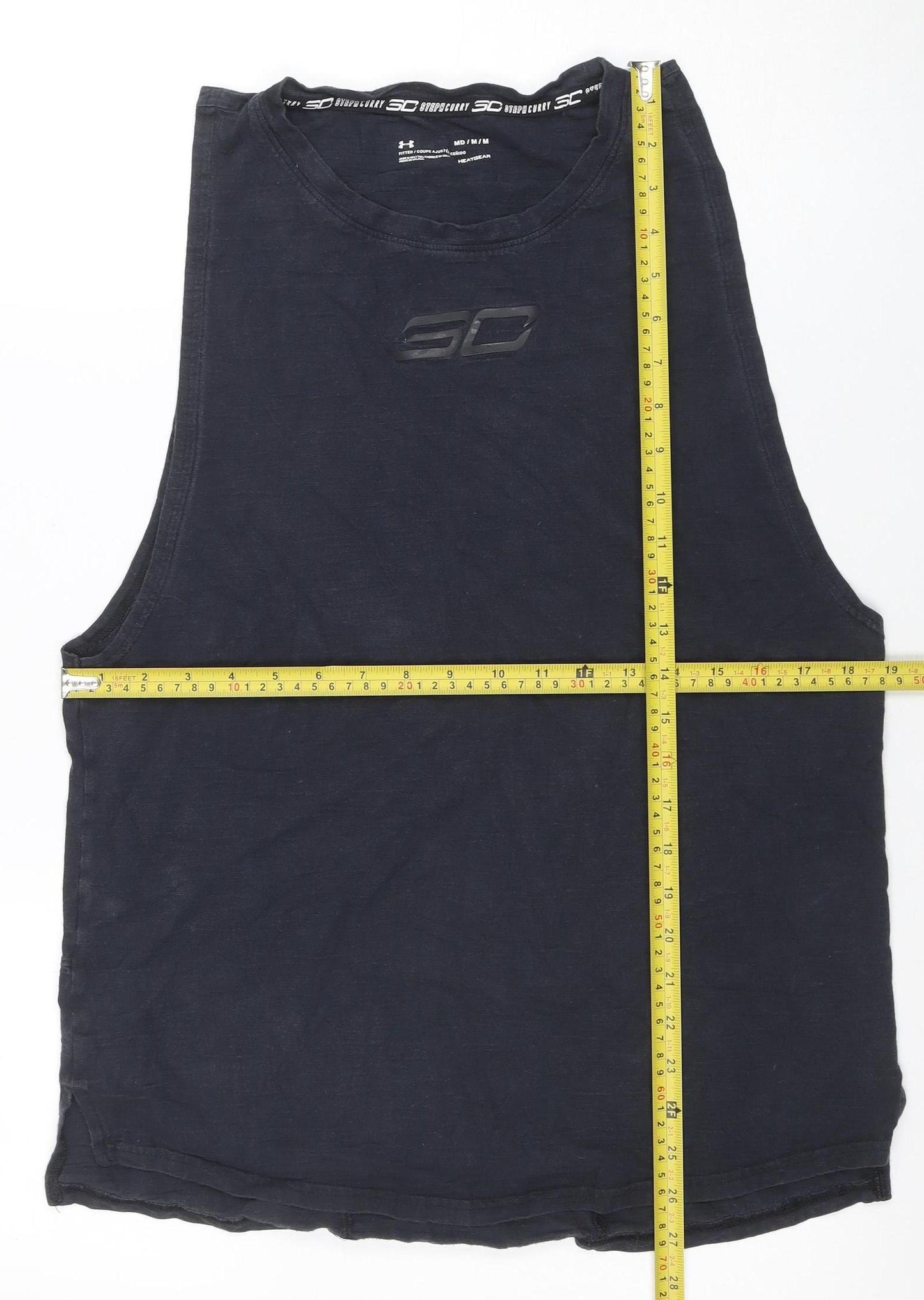 Under Armour Men’s Black Sleeveless Stephen Curry HeatGear Athletic T-Shirt M