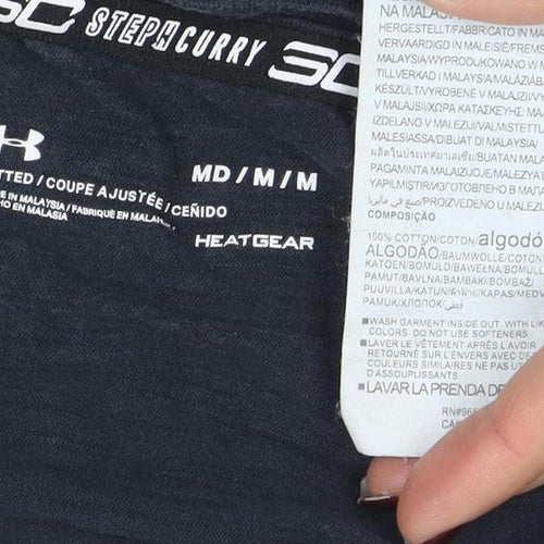 Under Armour Men’s Black Sleeveless Stephen Curry HeatGear Athletic T-Shirt M