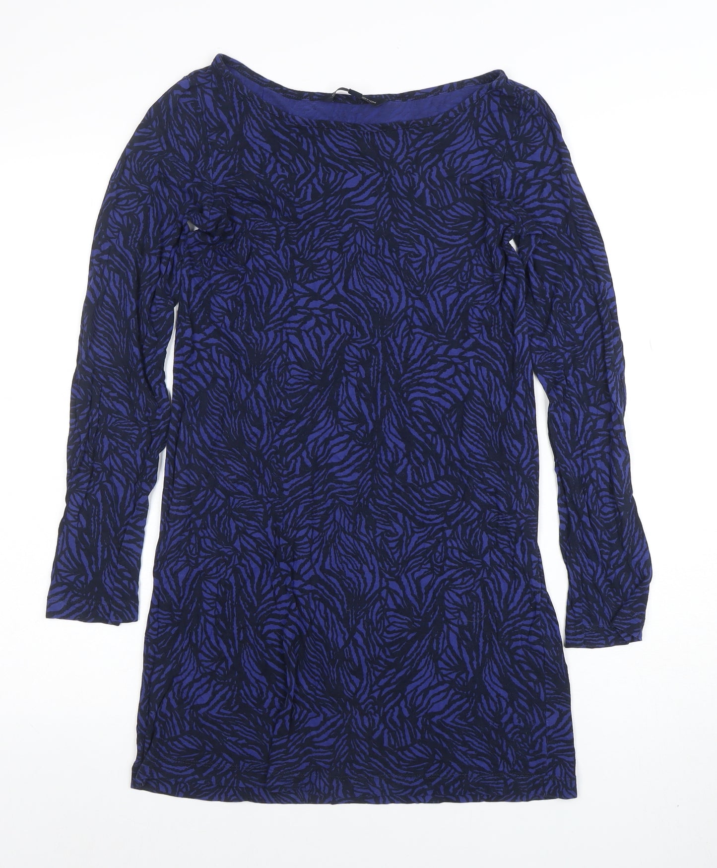 French Connection Women's Blue Animal Print Bodycon Dress Size S