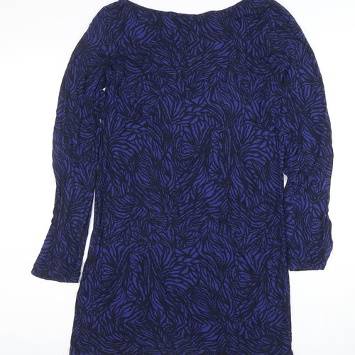 French Connection Women's Blue Animal Print Bodycon Dress Size S
