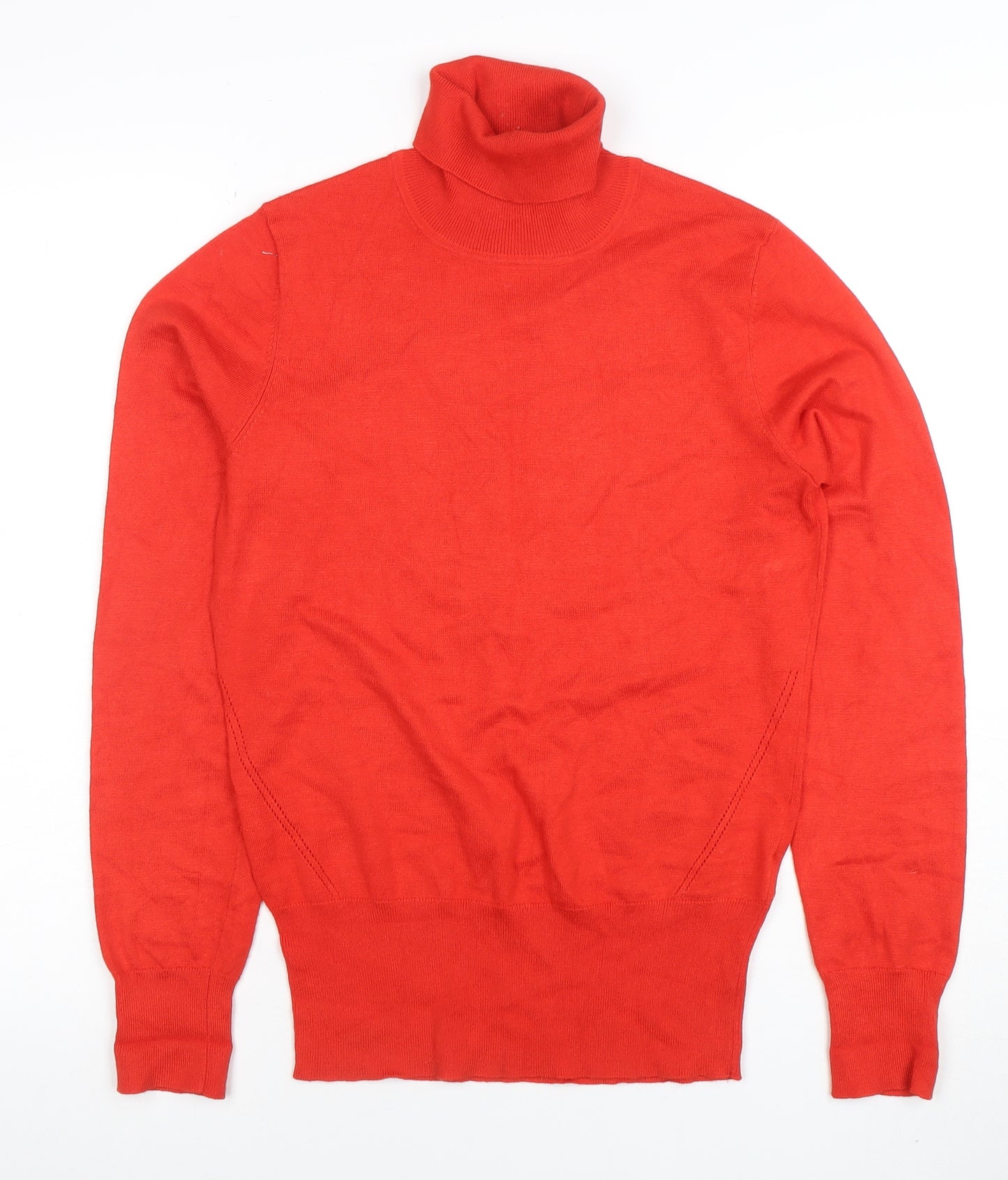 Oasis Women Red Roll Neck Knit Jumper Size M