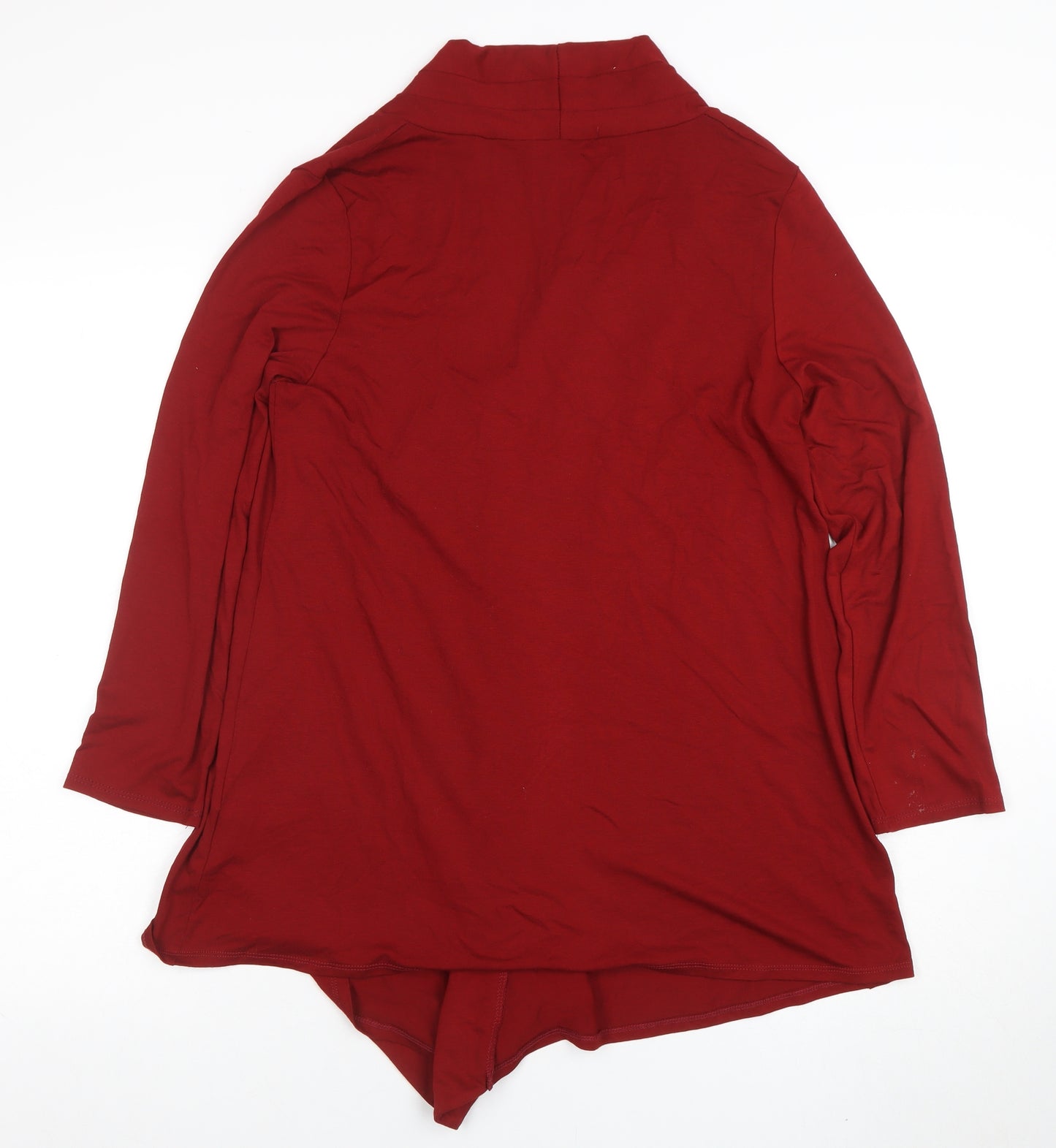 Saloos Women's Red Wrap Long Sleeve Jersey Blouse UK 12