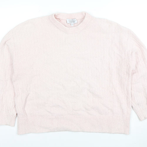 & Other Stories Women Pink Crew Neck Knit Pullover Jumper Size 10