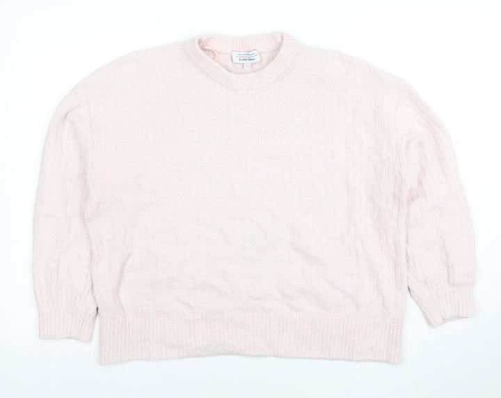 & Other Stories Women Pink Crew Neck Knit Pullover Jumper Size 10