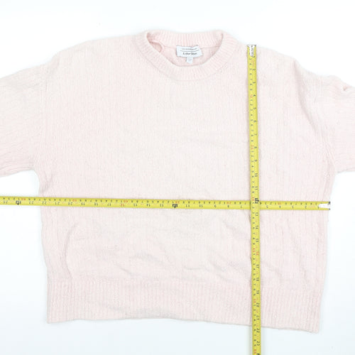 & Other Stories Women Pink Crew Neck Knit Pullover Jumper Size 10