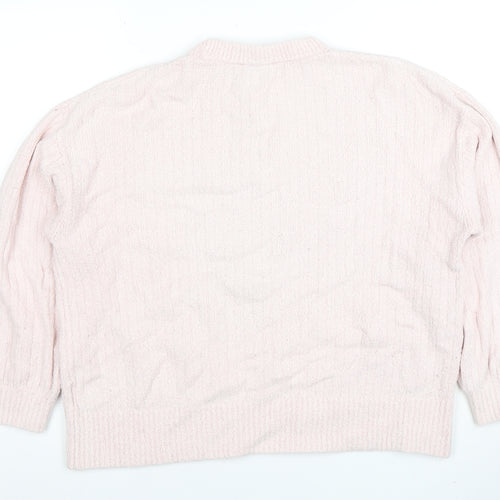 & Other Stories Women Pink Crew Neck Knit Pullover Jumper Size 10