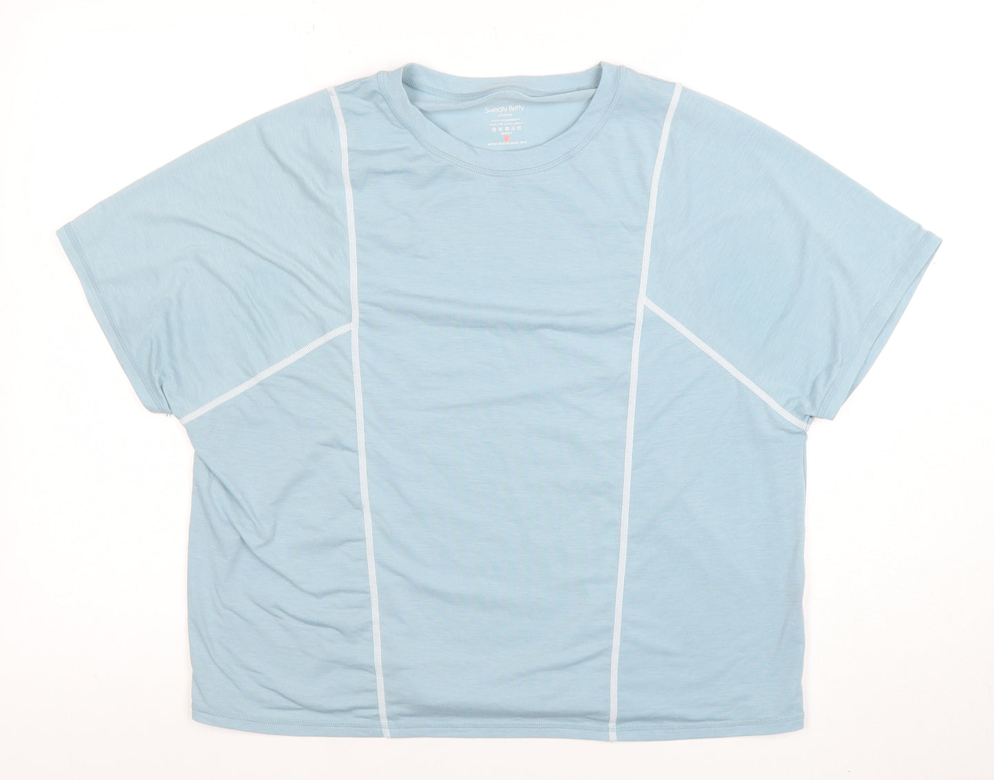 Sweaty Betty Women’s Light Blue Relaxed Fit Short Sleeve Active T-Shirt Size L