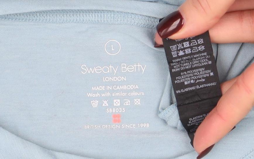 Sweaty Betty Women’s Light Blue Relaxed Fit Short Sleeve Active T-Shirt Size L