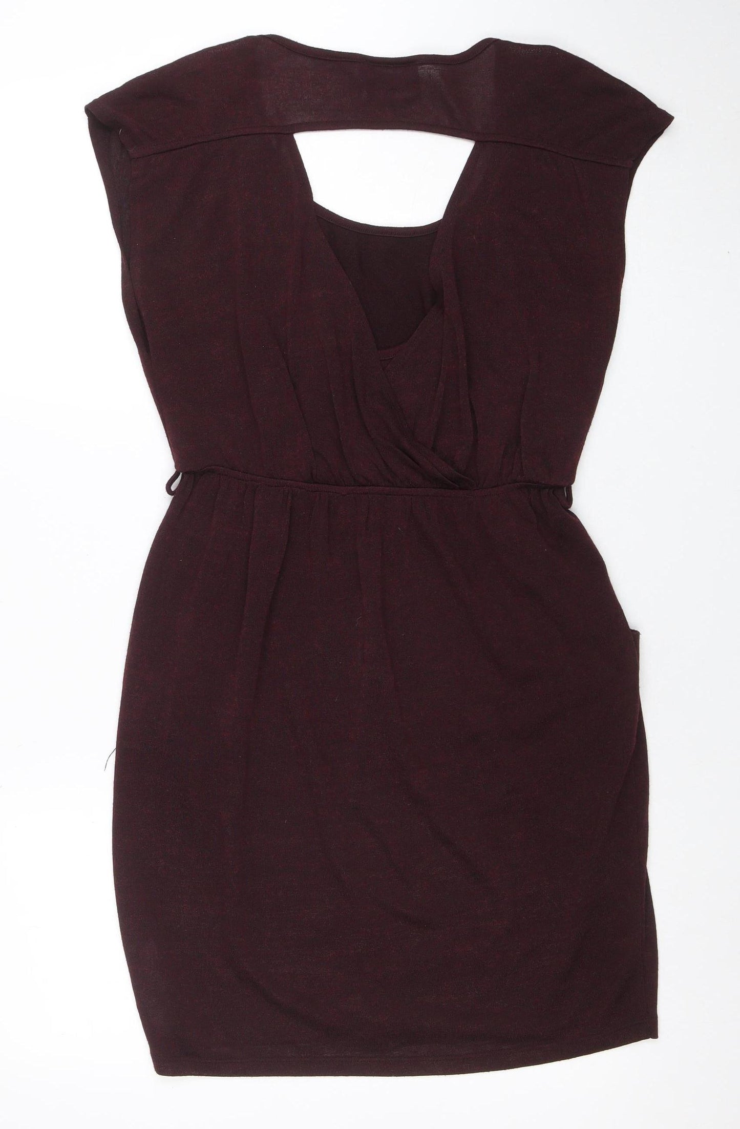 Purple Women's Brown Size 14 Sleeveless Bodycon Stretch Dress