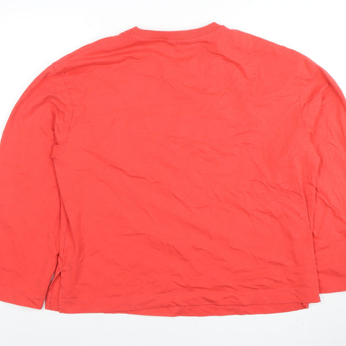 Next Womens Red Santa Baby Long Sleeve Cotton T-Shirt Size L