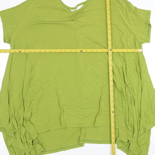 ANTHONY Studio Women’s Green XL Trapeze Asymmetric Jersey Dress