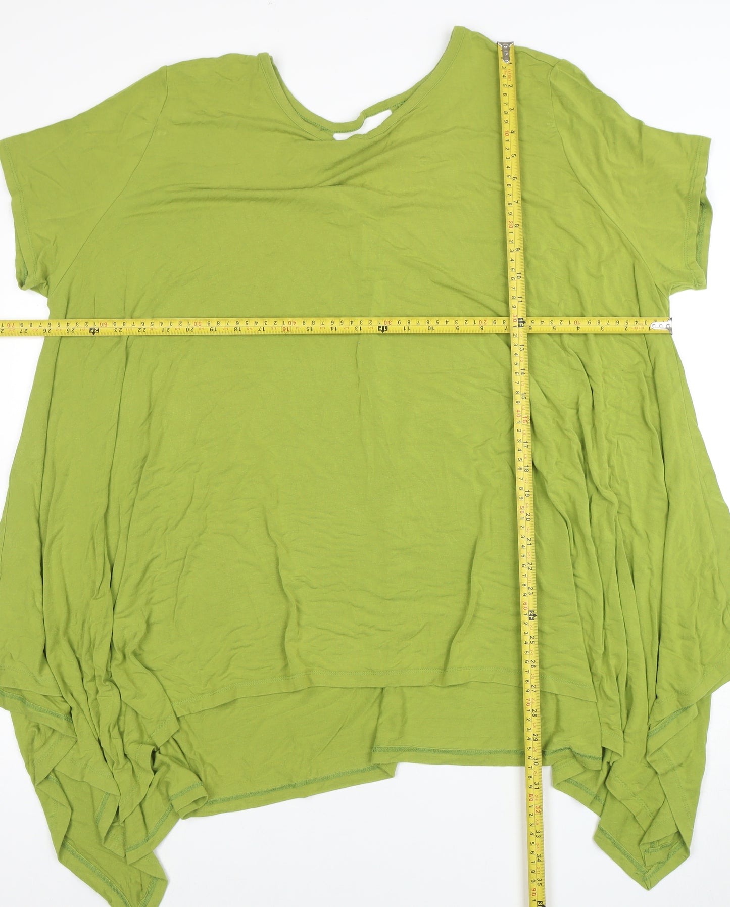 ANTHONY Studio Women’s Green XL Trapeze Asymmetric Jersey Dress