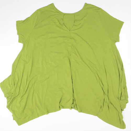 ANTHONY Studio Women’s Green XL Trapeze Asymmetric Jersey Dress