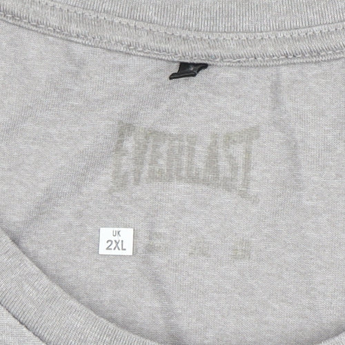 Everlast Mens Grey 2XL Basic Active T-Shirt Gym Top