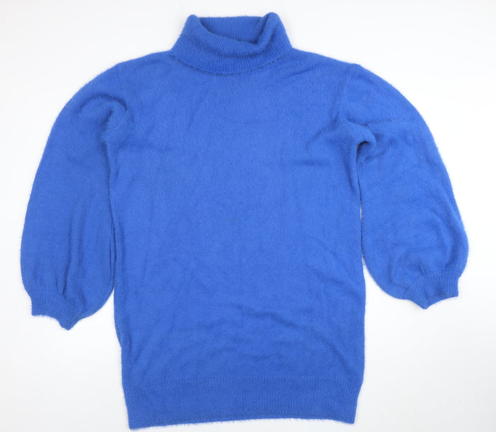 In The Style Women’s Blue Roll Neck Knit Jumper Dress Size 14