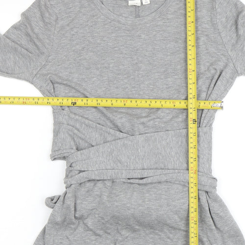 GAP Womens Grey Long Sleeve Wrap T-Shirt Size S