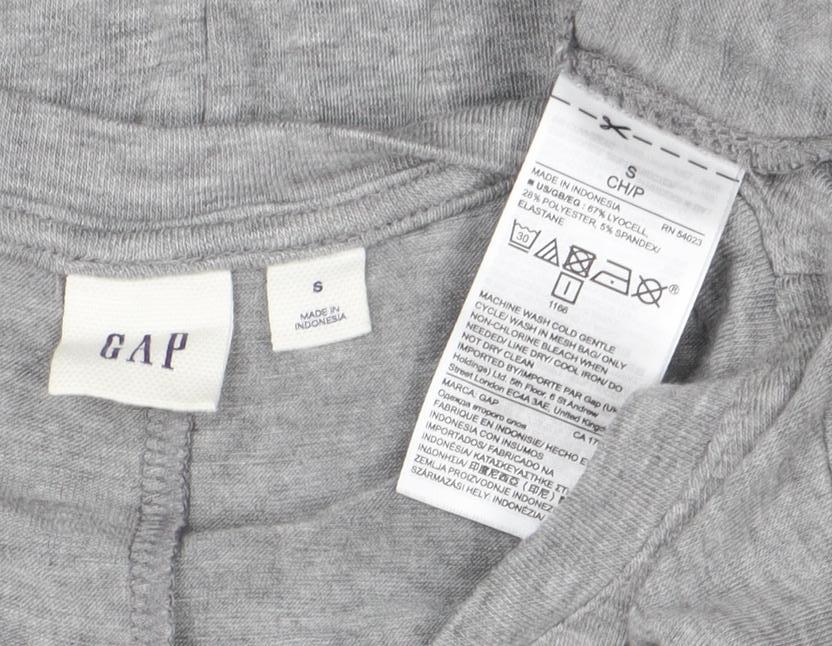 GAP Womens Grey Long Sleeve Wrap T-Shirt Size S