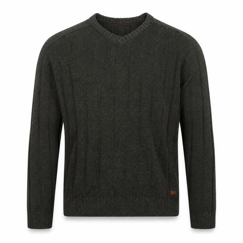 P.G. Field Men's Green XL V-Neck Knit Acrylic Jumper Sweater