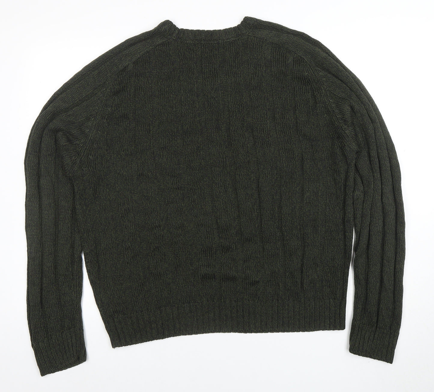 P.G. Field Men's Green XL V-Neck Knit Acrylic Jumper Sweater