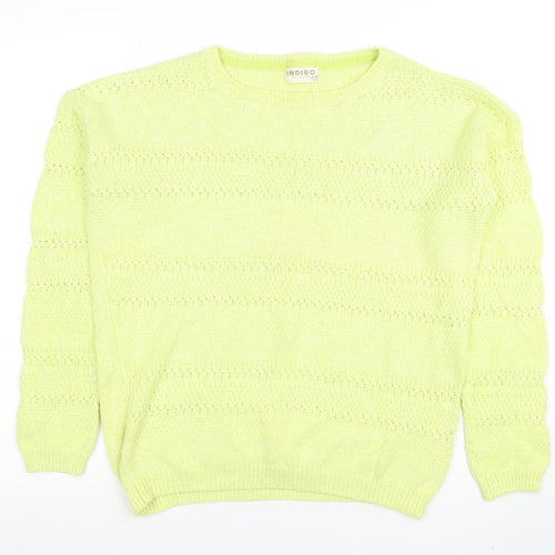 Marks and Spencer Women’s Green Cotton Knit Jumper Size 12