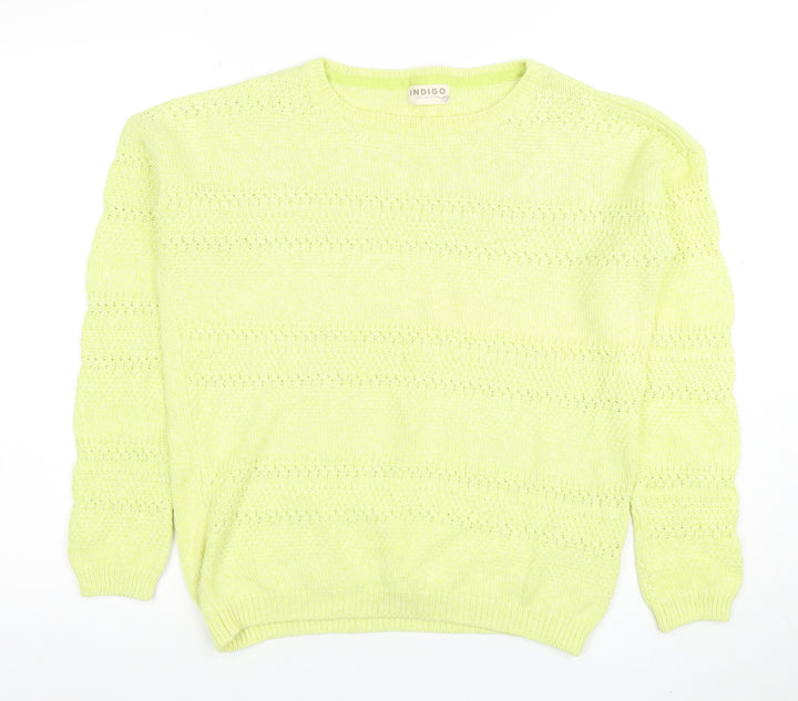 Marks and Spencer Women’s Green Cotton Knit Jumper Size 12
