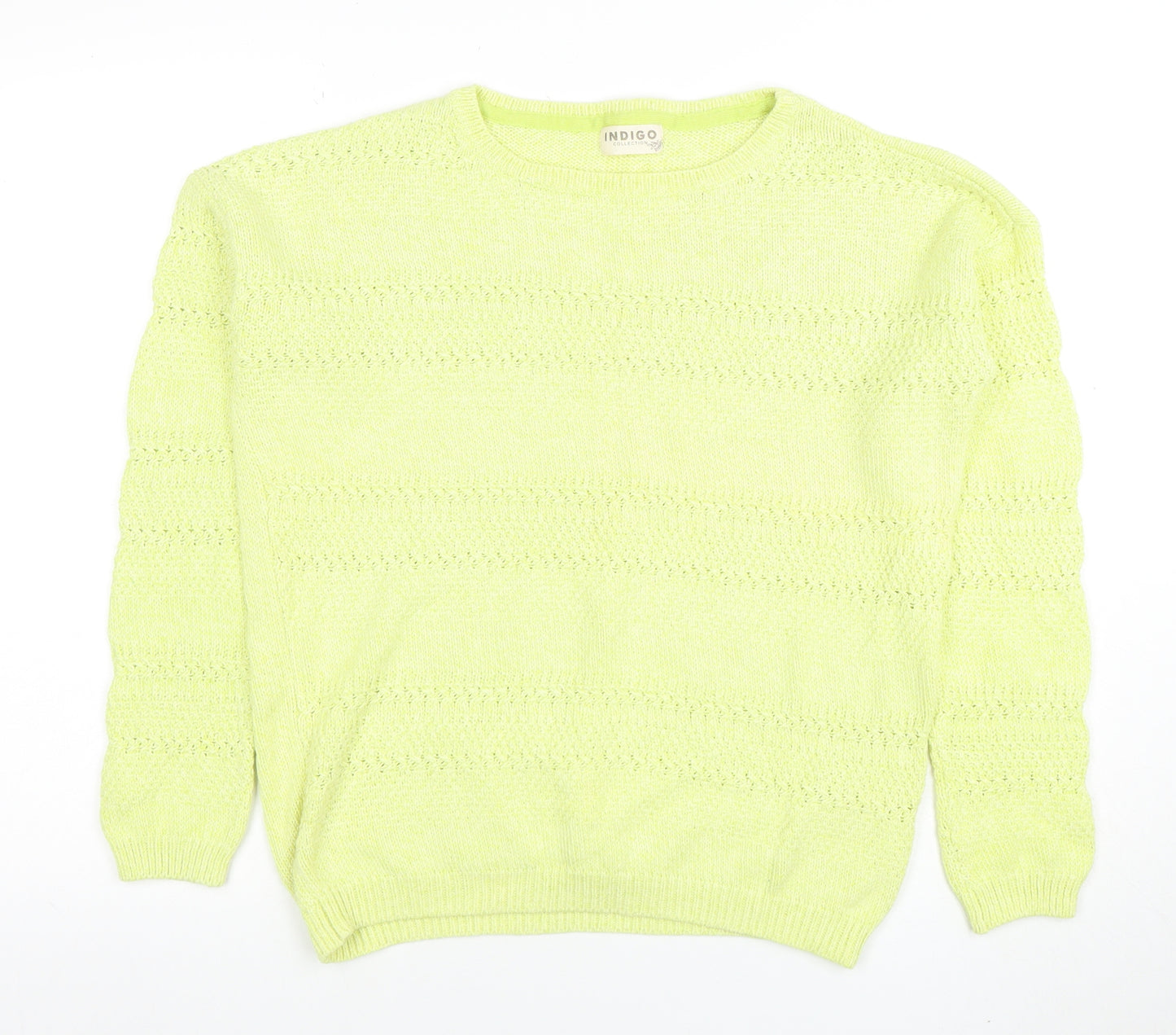 Marks and Spencer Women’s Green Cotton Knit Jumper Size 12