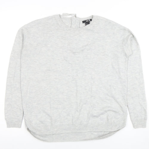H&M Womens Grey XS Crew Neck Long Sleeve Knit Pullover Jumper