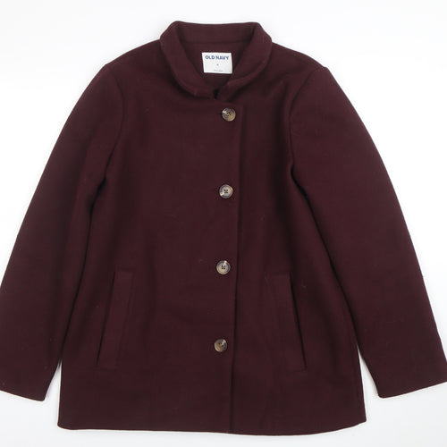 Old Navy Women's Brown Mid-Length Button Coat Size M