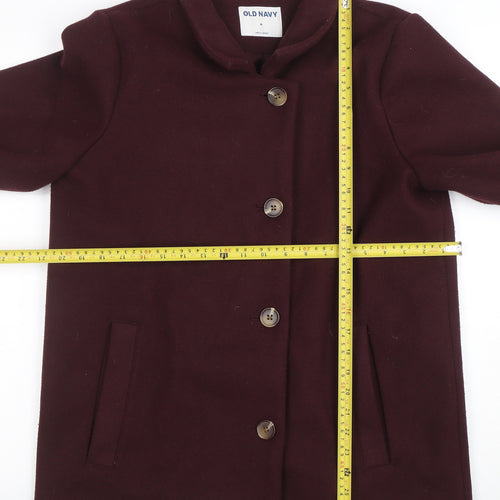 Old Navy Women's Brown Mid-Length Button Coat Size M