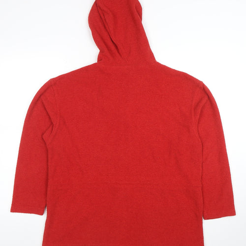 Dash Women Red Full Zip Hoodie Jacket UK 14 Polyester Cotton