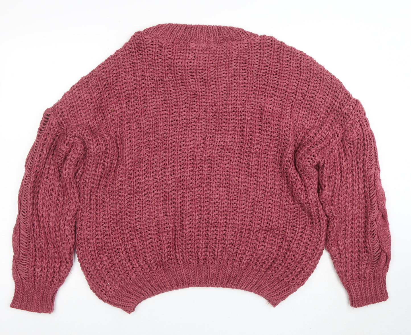 Dorothy Perkins Womens Purple Chunky Cable Knit Pullover Jumper M