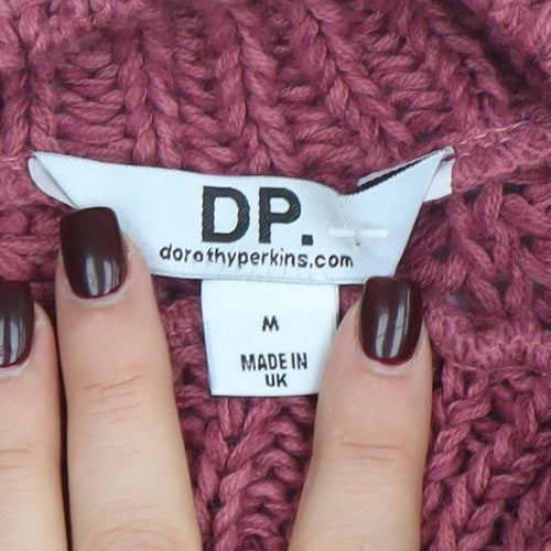 Dorothy Perkins Womens Purple Chunky Cable Knit Pullover Jumper M