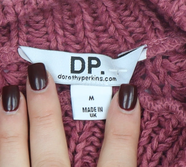 Dorothy Perkins Womens Purple Chunky Cable Knit Pullover Jumper M