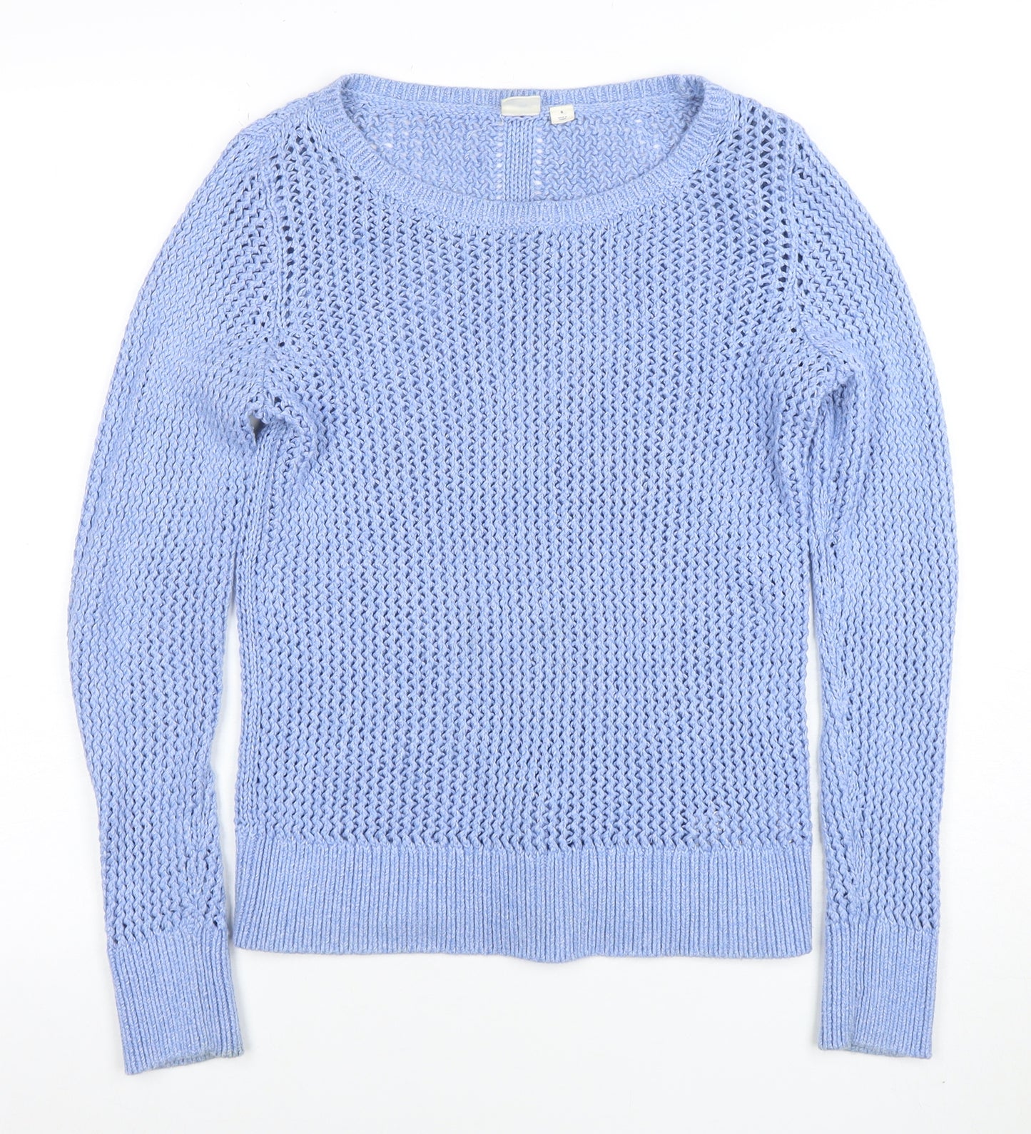 GAP Women’s Blue Open-Knit Cotton Jumper Size S