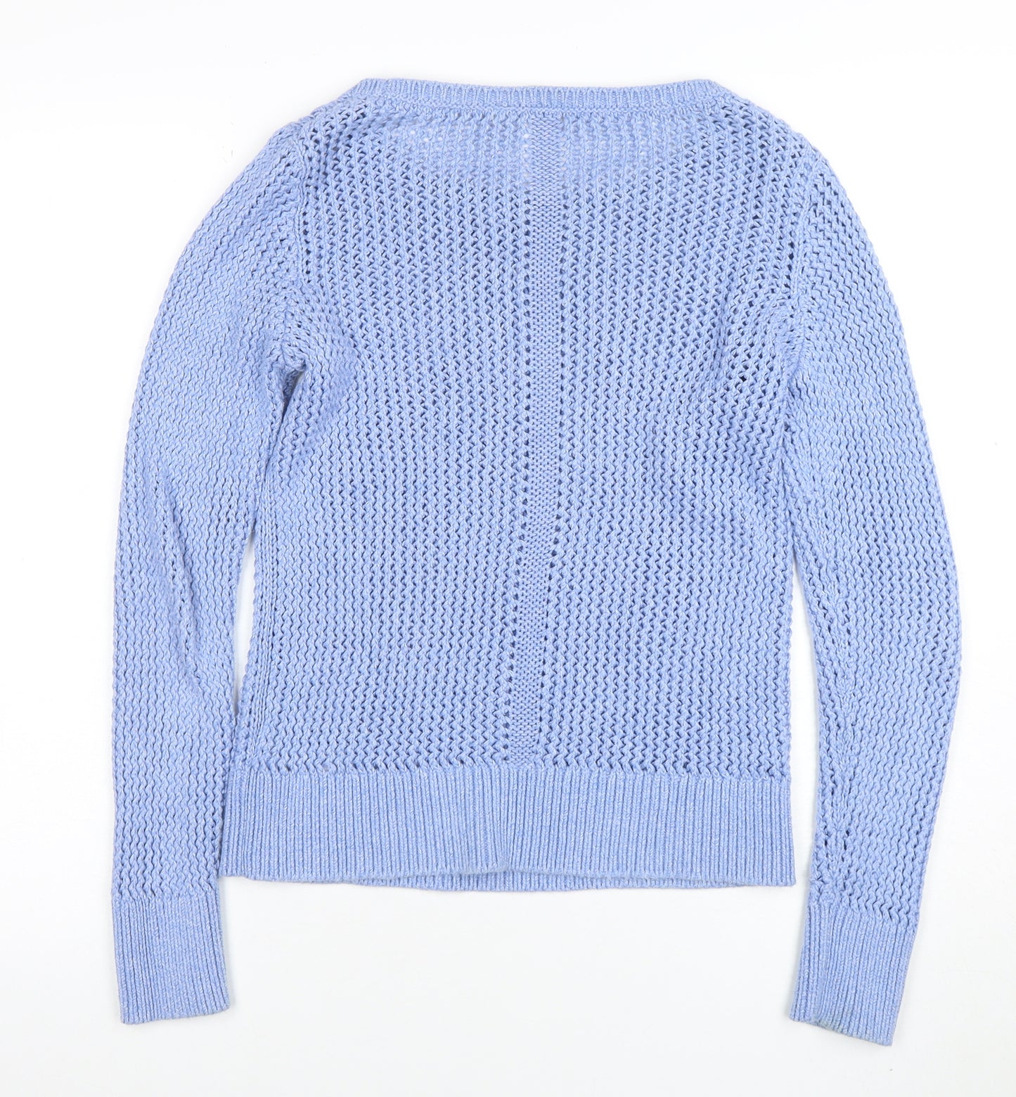 GAP Women’s Blue Open-Knit Cotton Jumper Size S