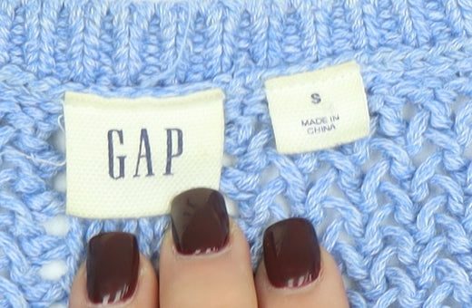 GAP Women’s Blue Open-Knit Cotton Jumper Size S