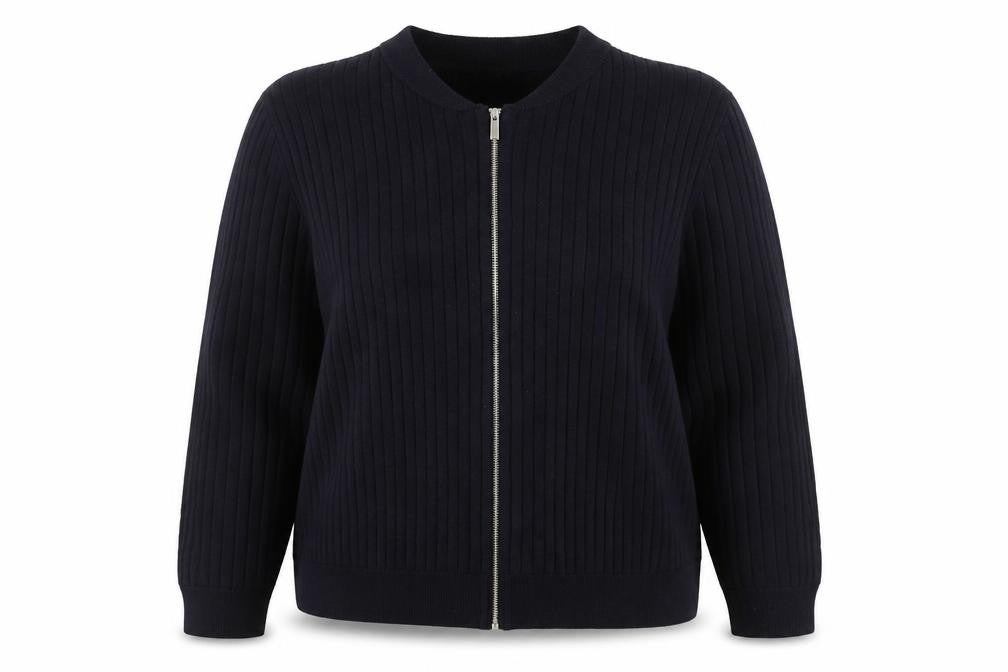 Principles by Ben de Lisi Women's Black Full Zip Cotton Blend Jumper Size 18